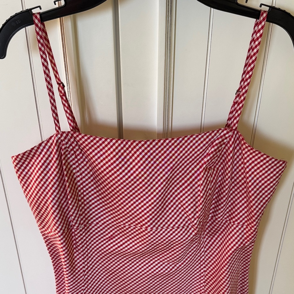 Elegant Red Gingham Ralph Lauren Dress size 6 - Picture 2 of 10